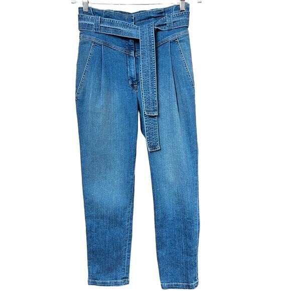 A.L.C. Davis Paper Bag Women’s Jeans Sz 6 Made in USA Stretchy Fabric